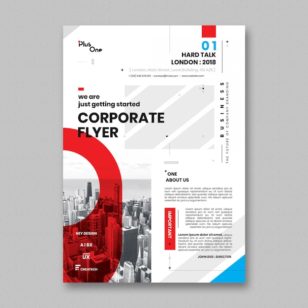 Plantilla de volante corporativo