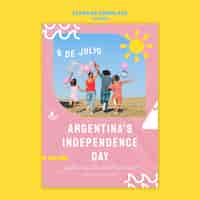 PSD gratuito plantilla de volante del día de la independencia de argentina