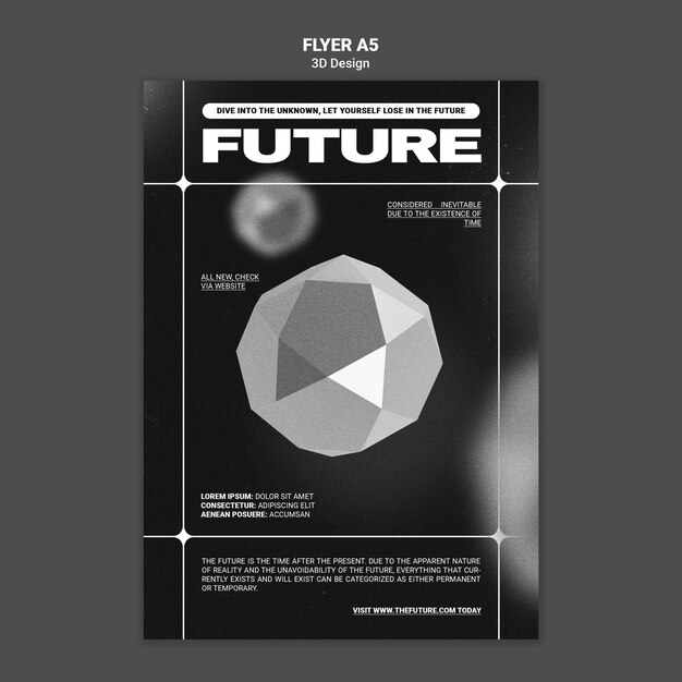 Plantilla de volante de diseño 3d