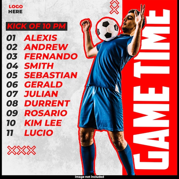Plantilla de volante de evento deportivo de fútbol