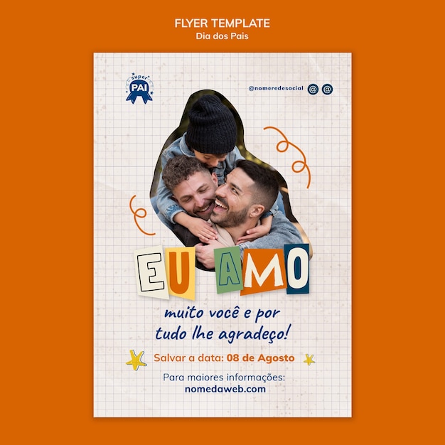 Plantilla de volante de feliz día del padre