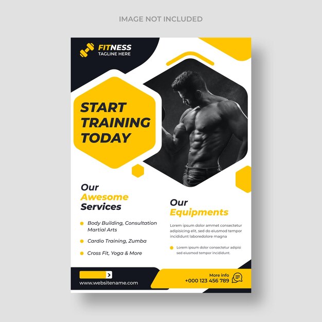 plantilla de volante de fitness
