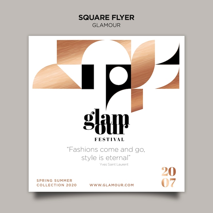 PSD gratuito plantilla de volante de glamour moderno