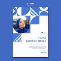 PSD gratuito plantilla de volante de moda hijab