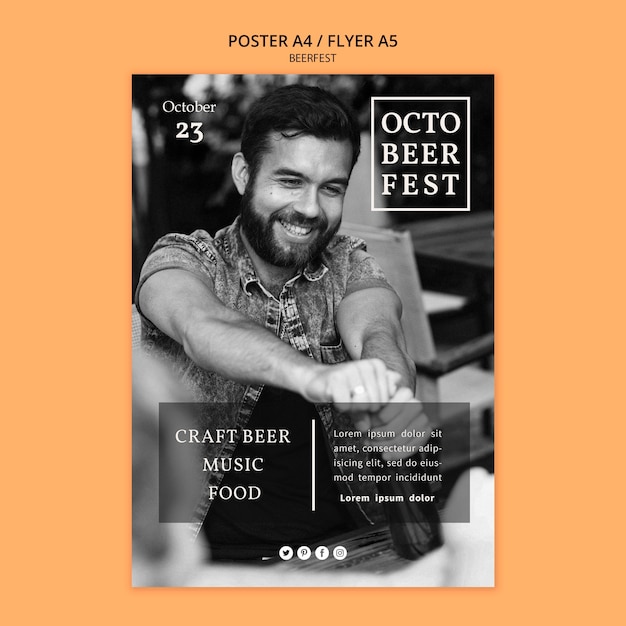 Plantilla de volante para octobeerfest