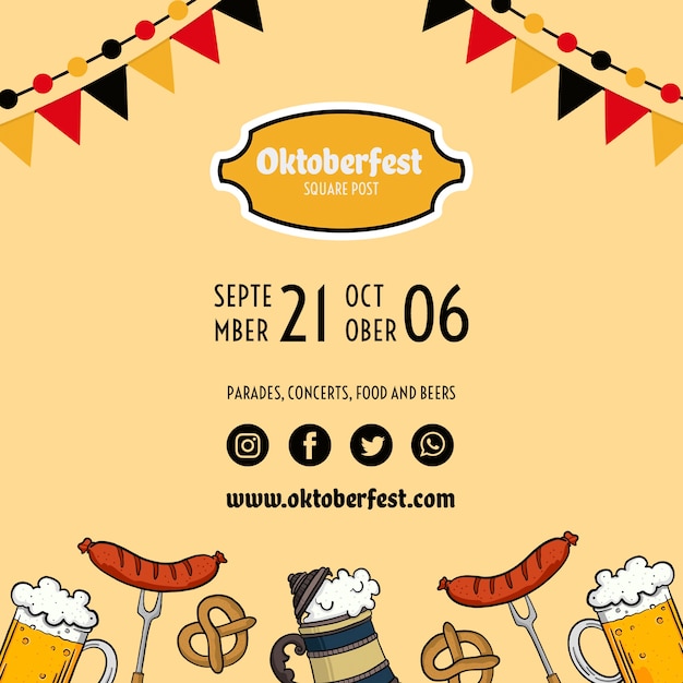 Plantilla de volante oktoberfest