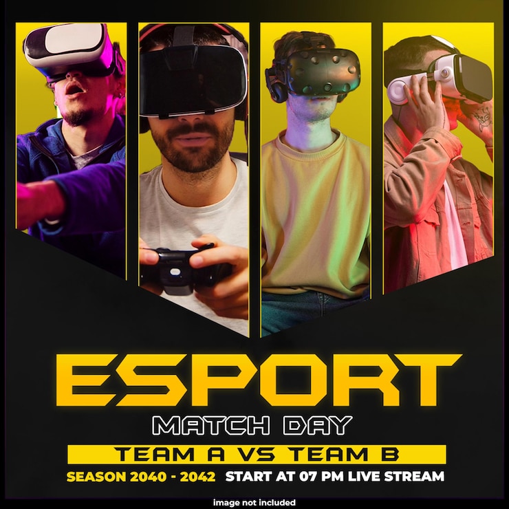 PSD gratuito plantilla de volante y redes sociales para eventos de juegos del día del partido de deportes electrónicos