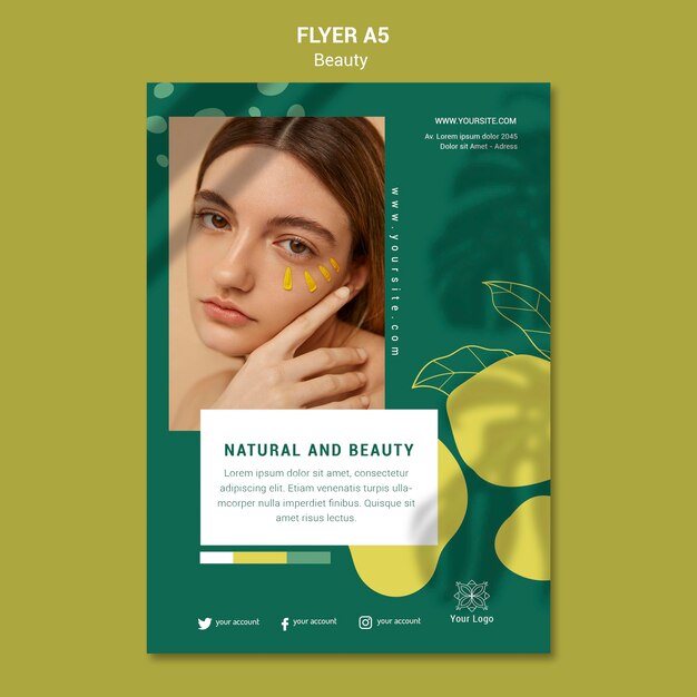 Plantilla de volante de salón de belleza