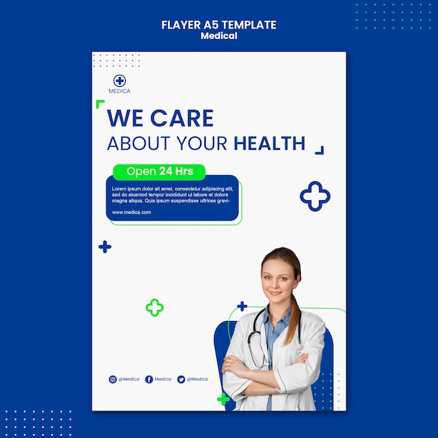 Plantilla de volante de salud