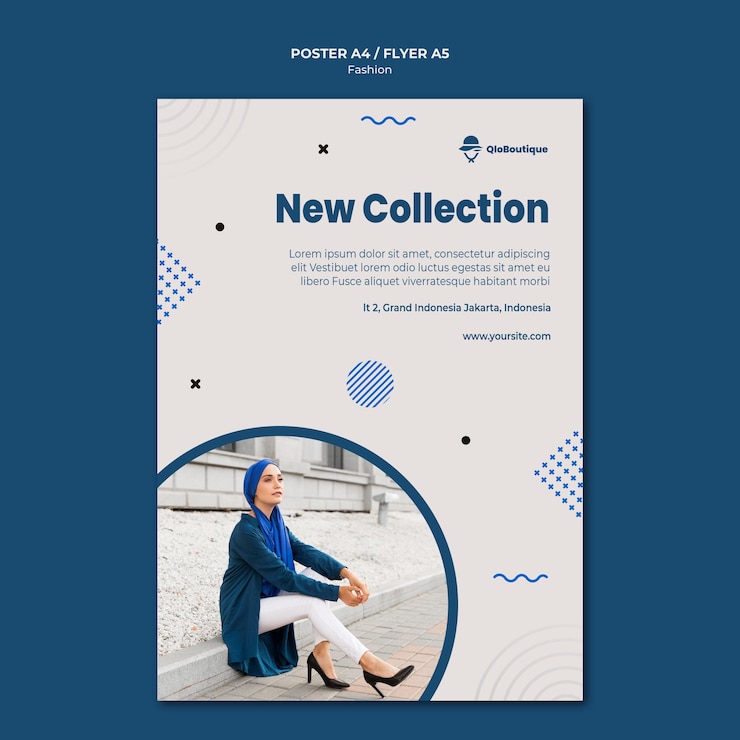 PSD gratuito plantilla de volante de tienda de moda