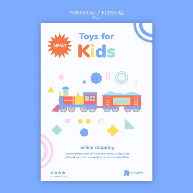 Plantilla de volante vertical para juguetes para niños online