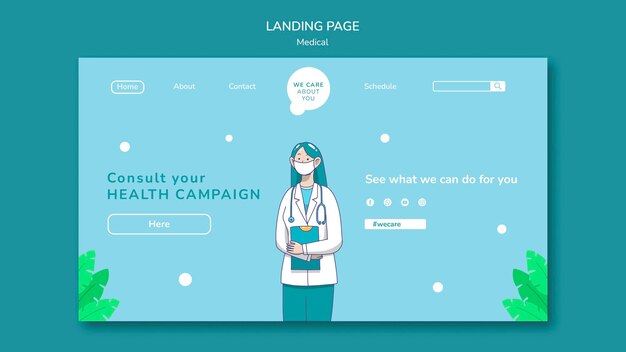 Plantilla web de atención médica