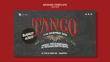 PSD gratuito plantilla web de banner de evento de tango de buenos aires