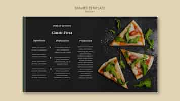 PSD gratuito plantilla web de banner de rebanadas de pizza