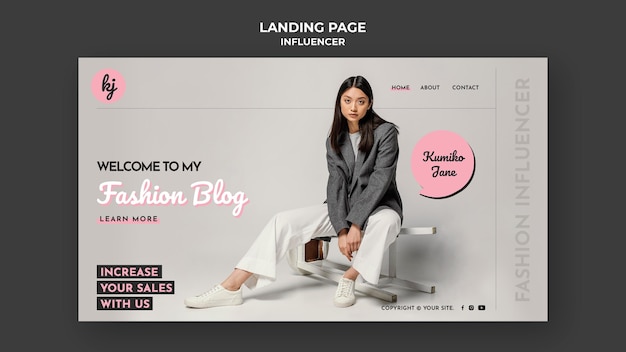 Plantilla web blog de moda
