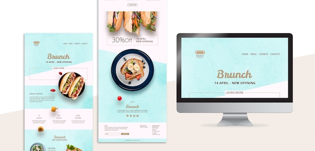 Plantilla web para brunch