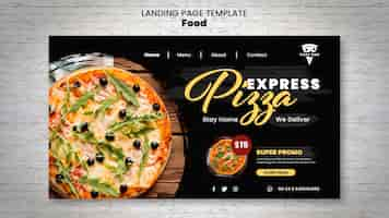 PSD gratuito plantilla web deliciosa pizza