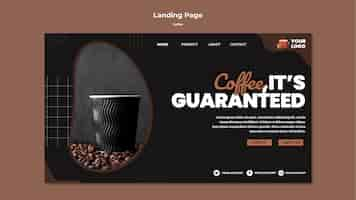 PSD gratuito plantilla web de delicioso café