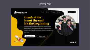 PSD gratuito plantilla web de evento de graduación