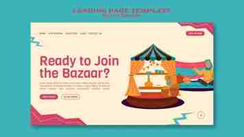 PSD gratuito plantilla web retro bazar