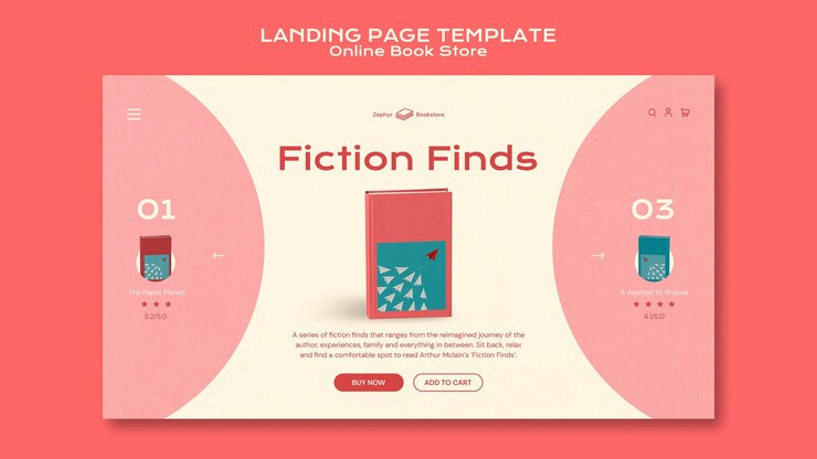 PSD gratuito plantilla web de tienda de libros online