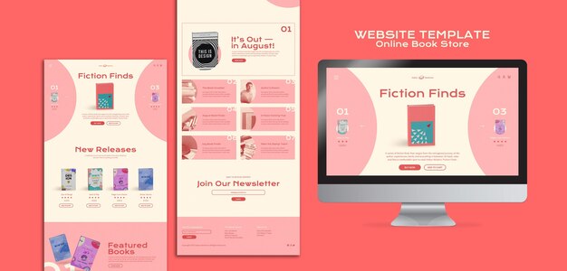 Plantilla web de tienda de libros online