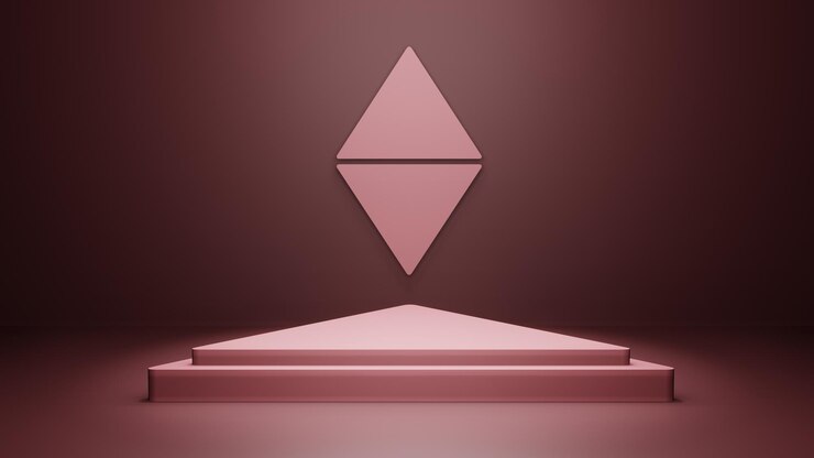 PSD gratuito plataforma de podio red ethereum para la presentación del producto representación 3d soporte de pedestal de lujo espectáculo fondo de escena de estudio de escenario de mesa vacío con foco