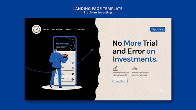 Platform investing landing page template