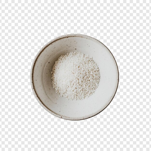 Un plato de arroz blanco sin cocinar