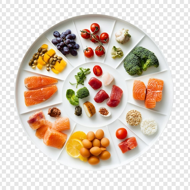 Un plato de dieta equilibrada Una guía de alimentación saludable