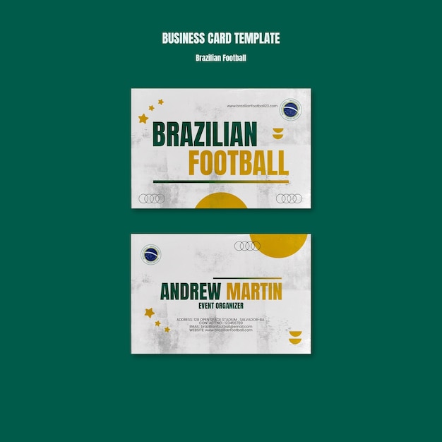 Gratis PSD platte braziliaanse voetbal ontwerpsjabloon