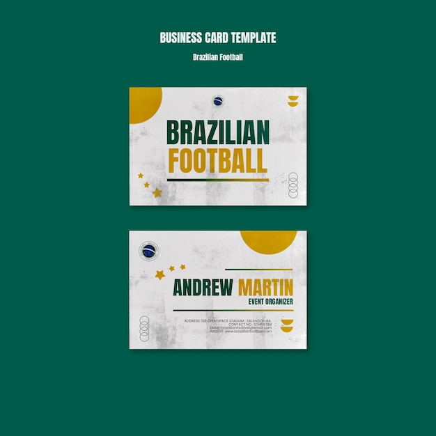 Gratis PSD platte braziliaanse voetbal ontwerpsjabloon