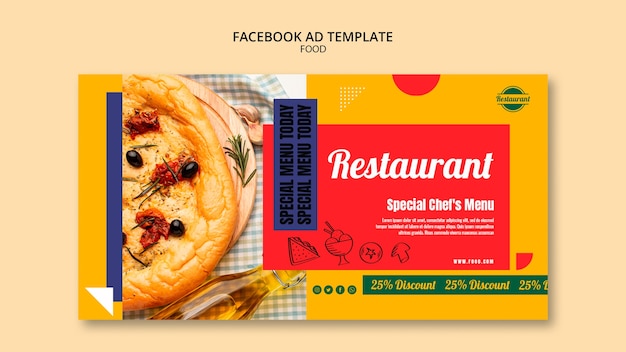 Gratis PSD platte design food facebook advertentie