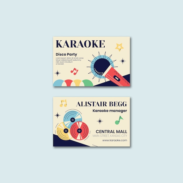 Gratis PSD platte karaoke-ontwerpsjabloon