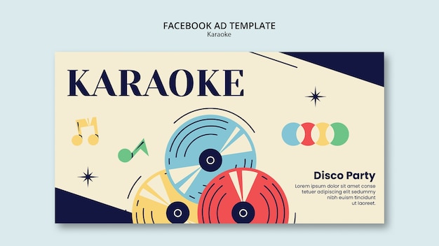 Gratis PSD platte karaoke-ontwerpsjabloon