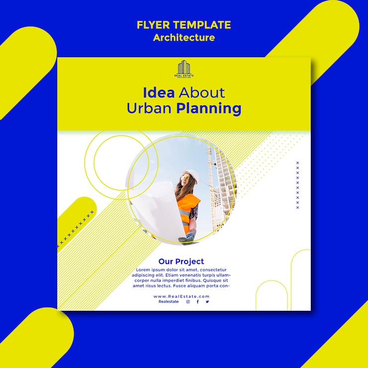 Gratis PSD platte ontwerp architectuursjabloon
