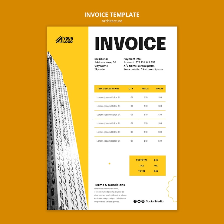 Gratis PSD platte ontwerp architectuursjabloon
