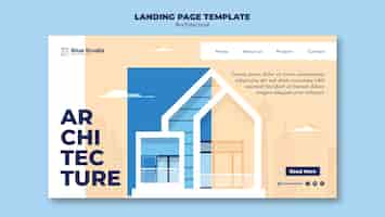 Gratis PSD platte ontwerp architectuursjabloon