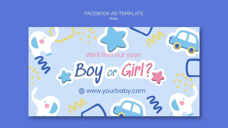 Gratis PSD platte ontwerp babyverzorging facebook-sjabloon