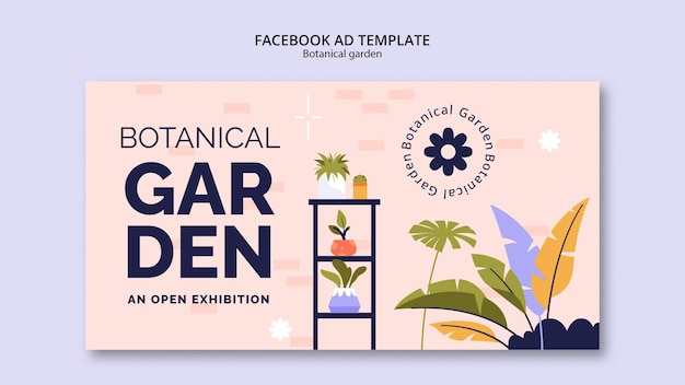 Gratis PSD platte ontwerp botanische tuin facebook-sjabloon