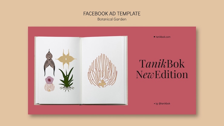Gratis PSD platte ontwerp botanische tuin sjabloon