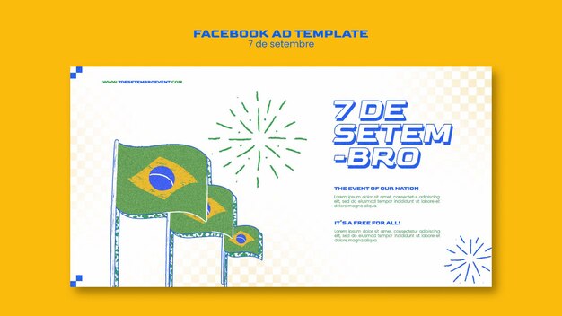 Platte ontwerp brazilië onafhankelijkheidsdag tempalte