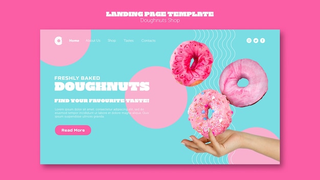 Platte ontwerp donuts sjabloon