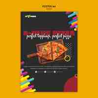 Gratis PSD platte ontwerp heerlijke pizza poster
