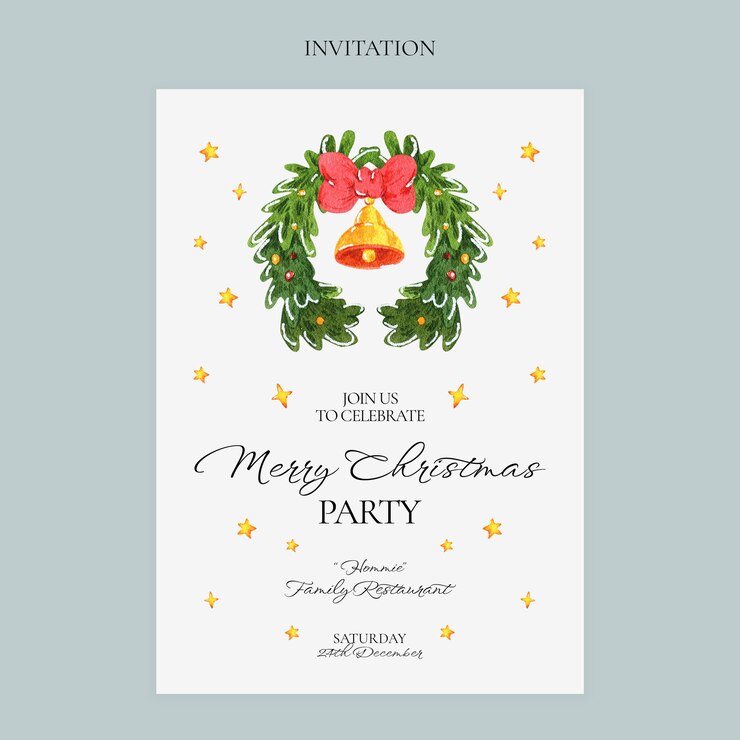 Gratis PSD platte ontwerp kerstsjabloon