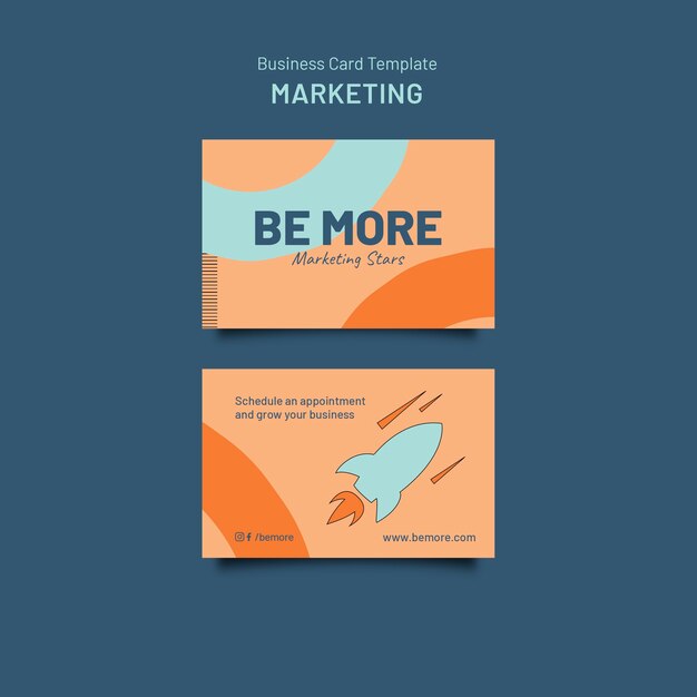 Platte ontwerp marketingstrategie visitekaartje