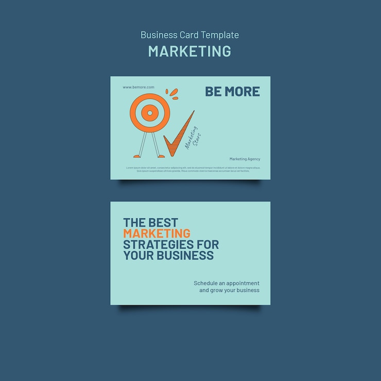 Gratis PSD platte ontwerp marketingstrategie visitekaartje