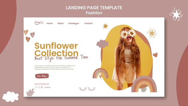 Platte ontwerp mode bestemmingspagina sjabloon