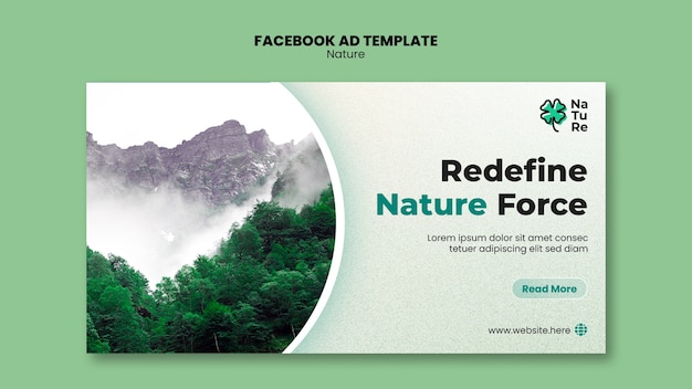 Gratis PSD platte ontwerp natuur sjabloon