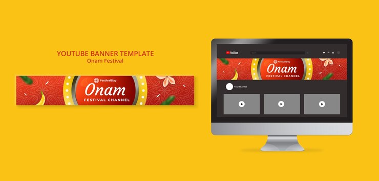 Gratis PSD platte ontwerp onam dag sjabloon